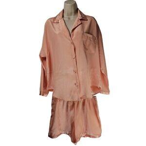 Victoria's Secret Peach Satin Pajama Set
